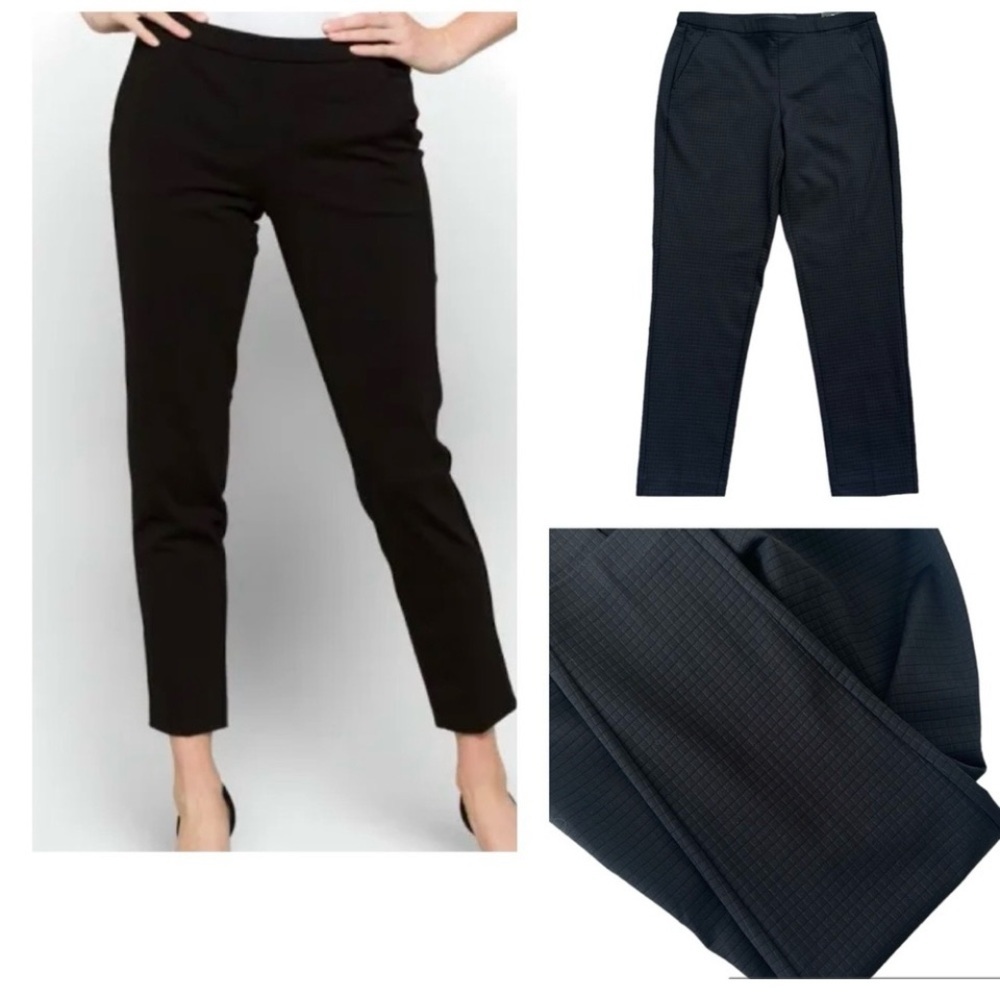Liverpool Waffle Pattern Black Pull On Dress Pants size‎ 10/30 like new